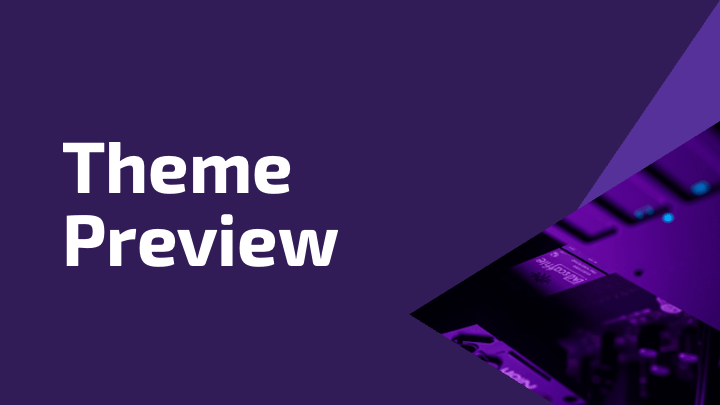 Modern purple geometric presentation template slide